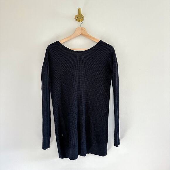 Lululemon The Sweater Life V-Neck Pullover Sweater Black 4 - Picture 3 of 8
